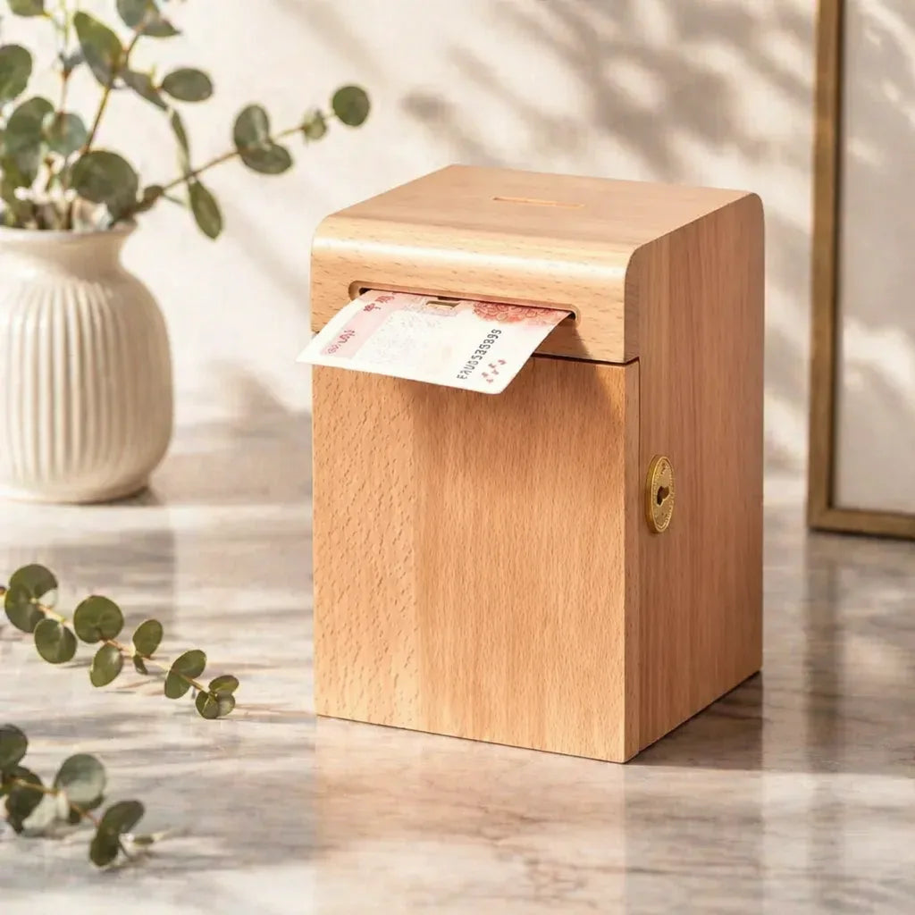 Boite Tirelire En Bois
