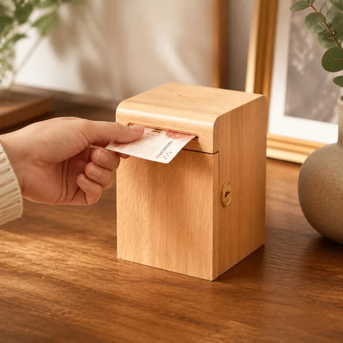 Boîte Tirelire En Bois