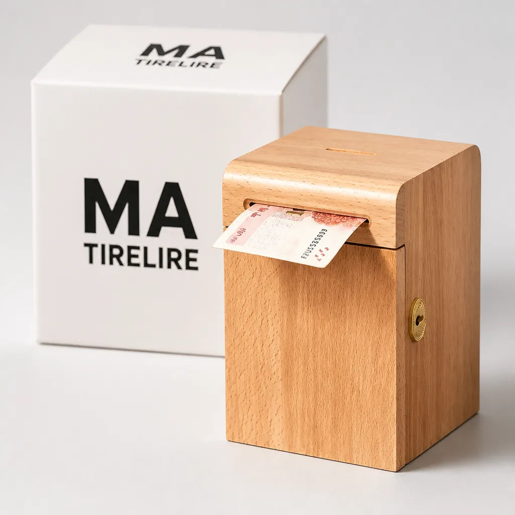 Boîte Tirelire En Bois