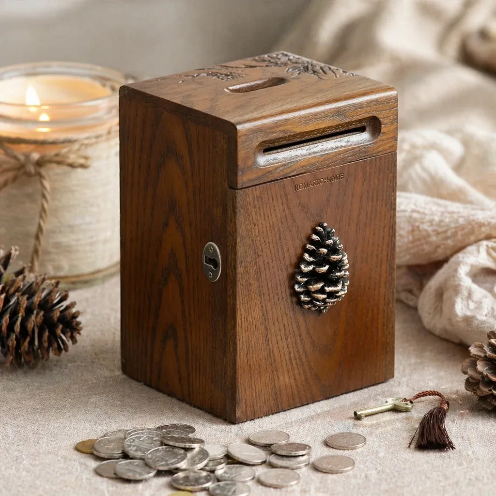 Tirelire Artisanale En Bois