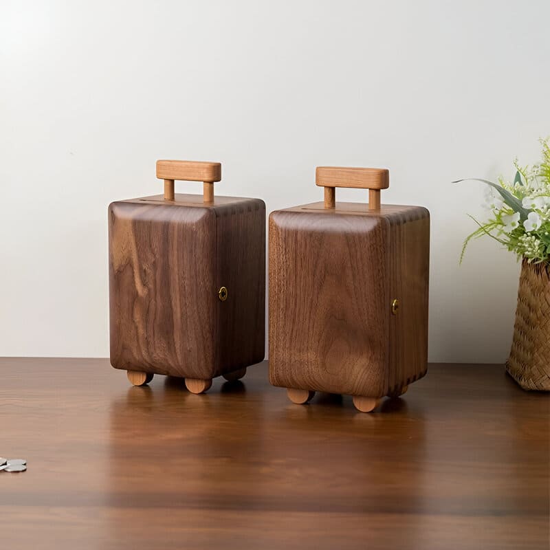 Tirelire Bois Valise