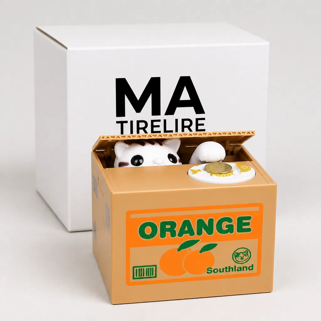 Tirelire Chat Carton