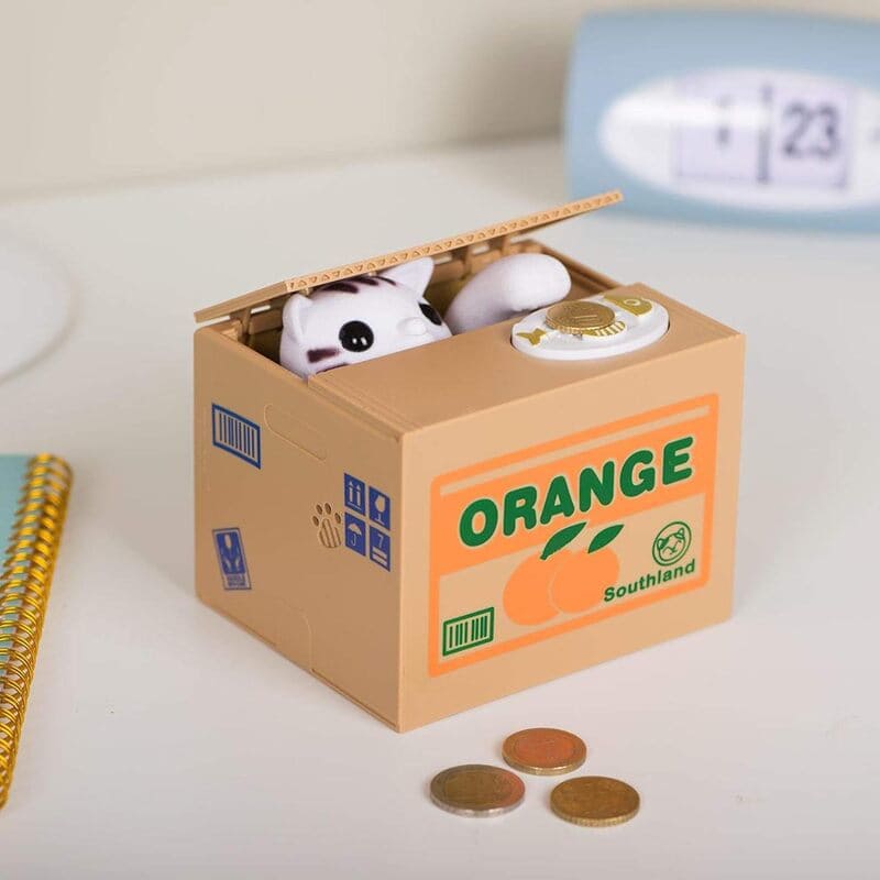 Tirelire Chat Carton