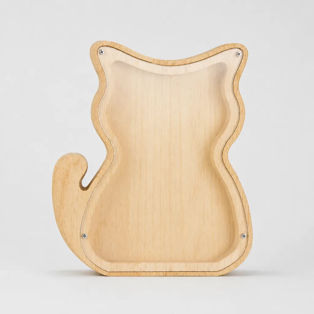 Tirelire Chat En Bois