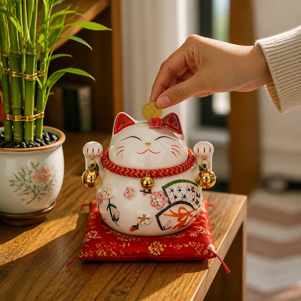 Tirelire Chat Porte-Bonheur