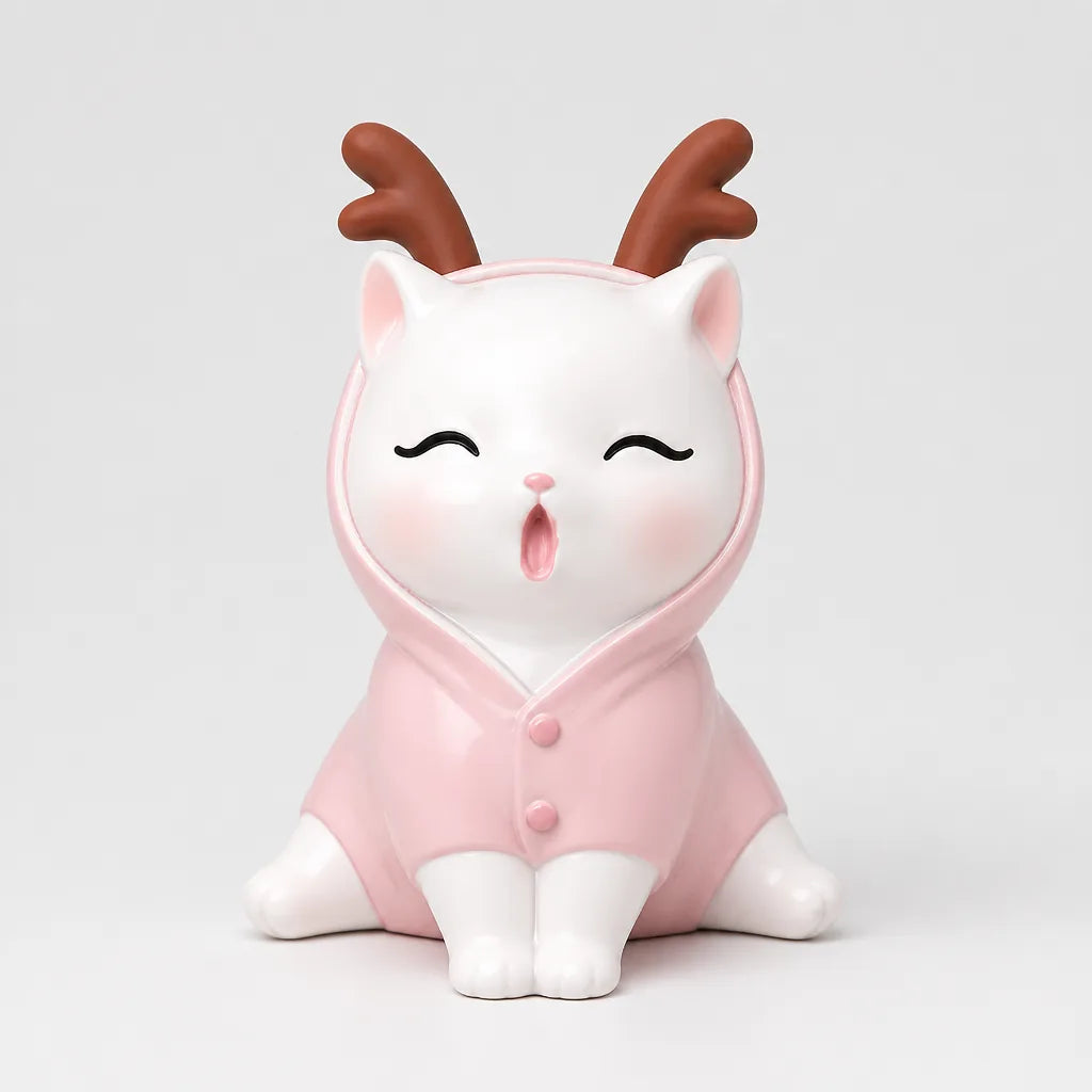 Tirelire Chat Rose