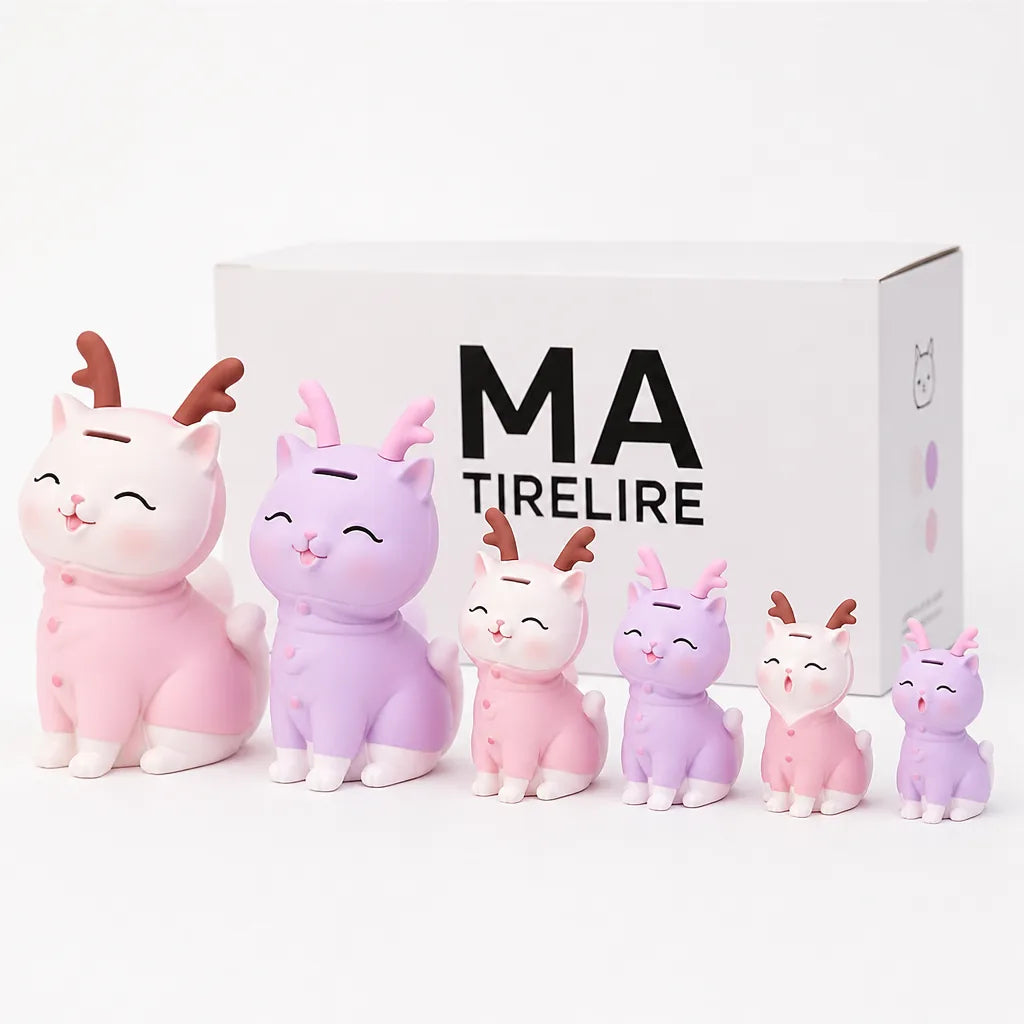 Tirelire Chat Rose