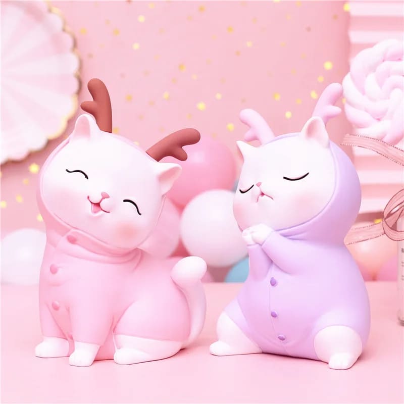 Tirelire Chat Rose