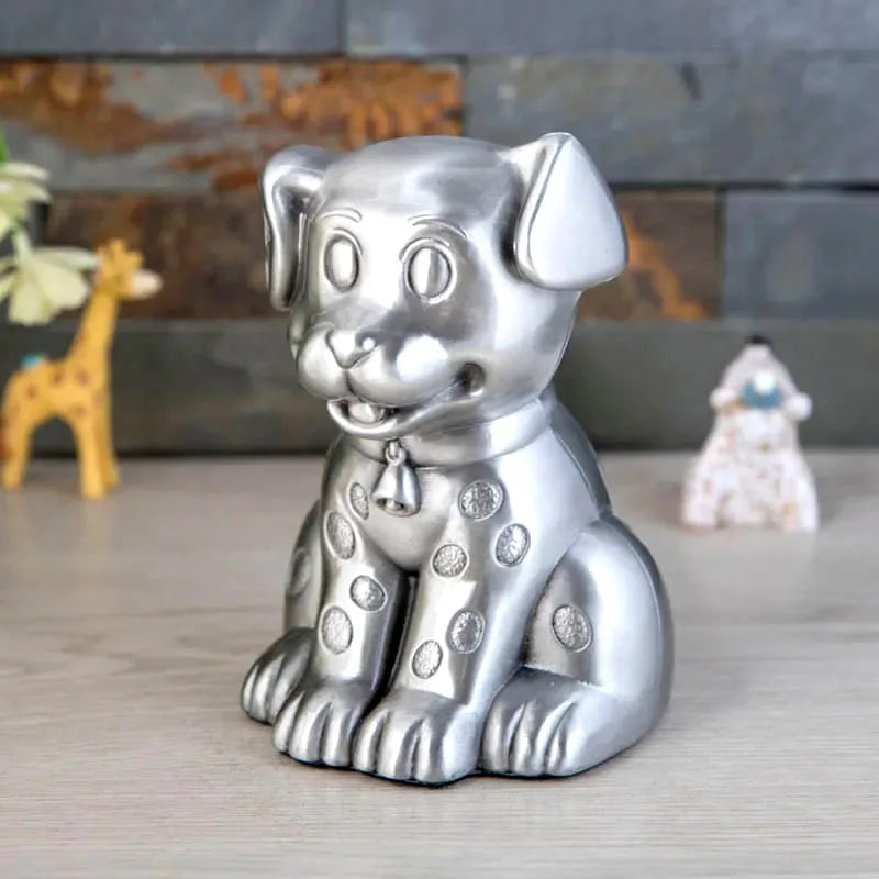 tirelire-chien-argente