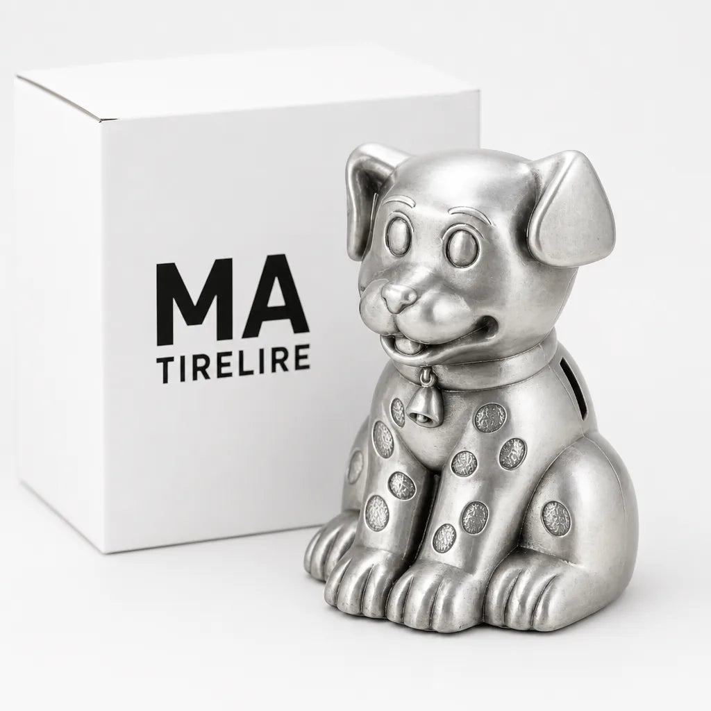Tirelire Chien Argenté