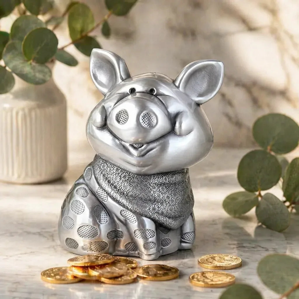 Tirelire Cochon Argent
