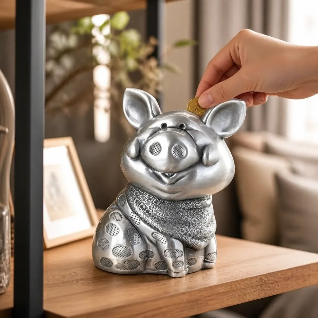 Tirelire Cochon Argent