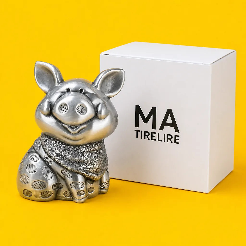 Tirelire Cochon Argent
