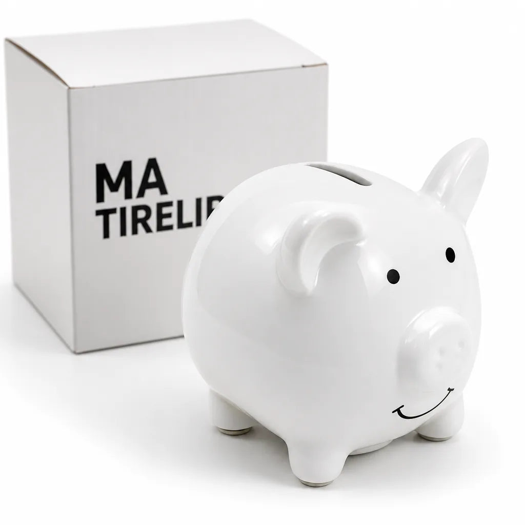 Tirelire Cochon Blanc