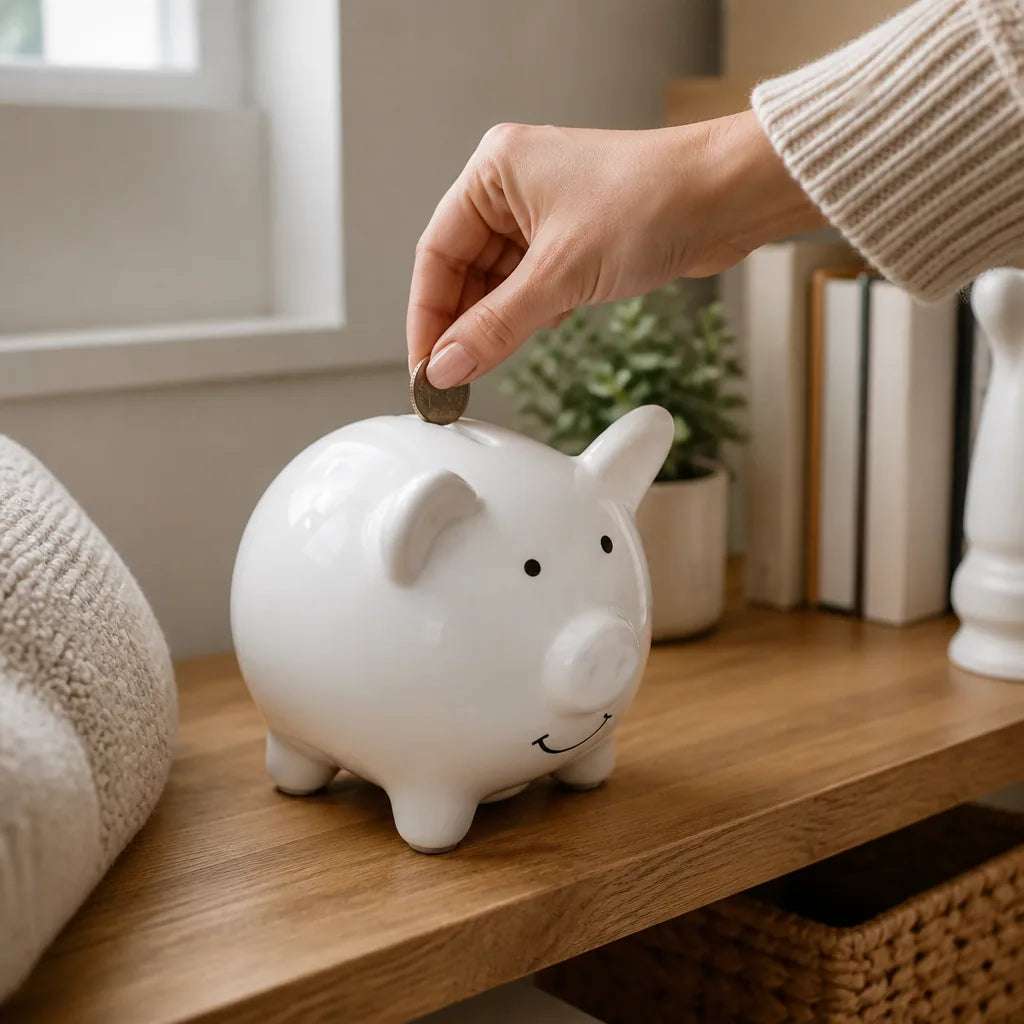 Tirelire Cochon Blanc