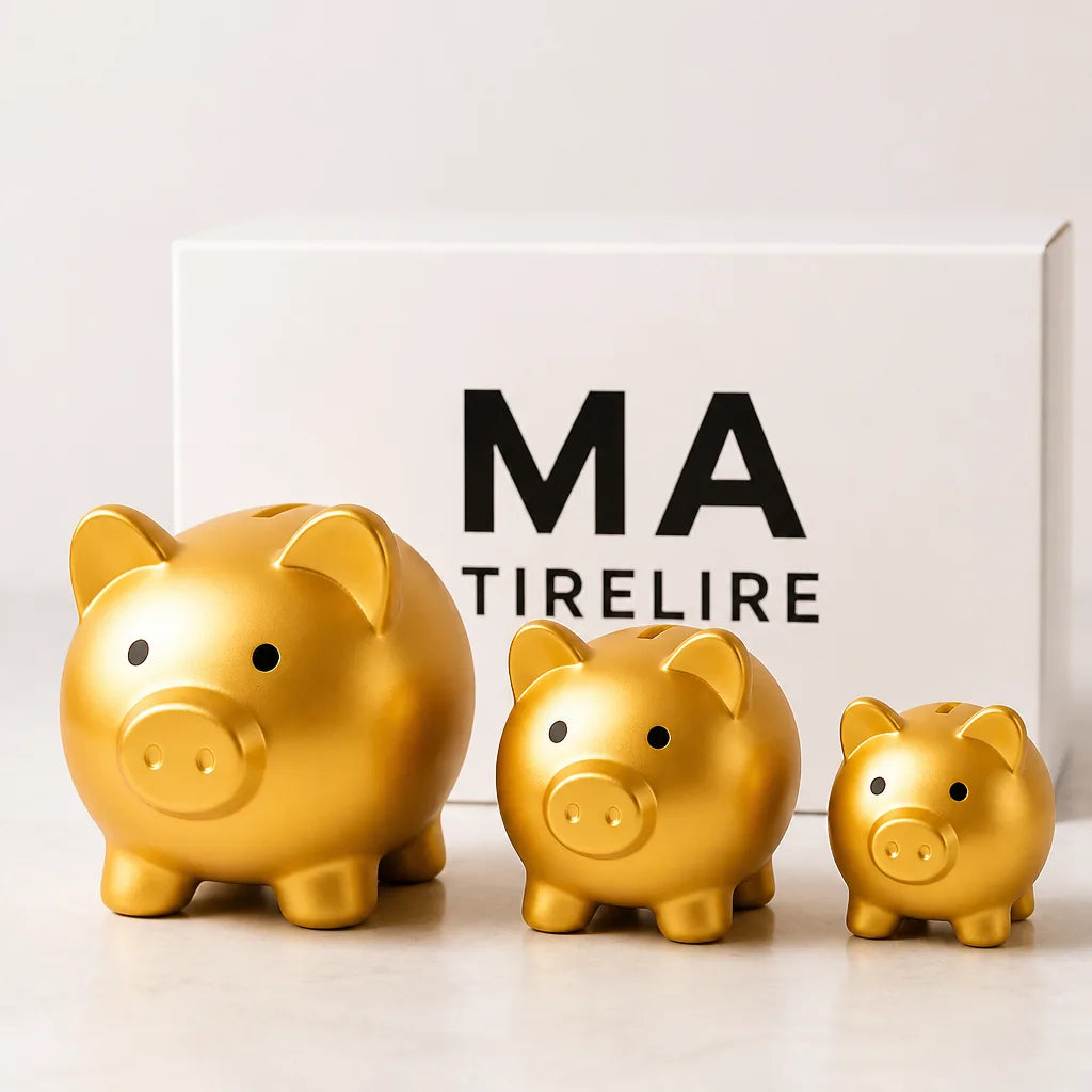 Tirelire Cochon Doré