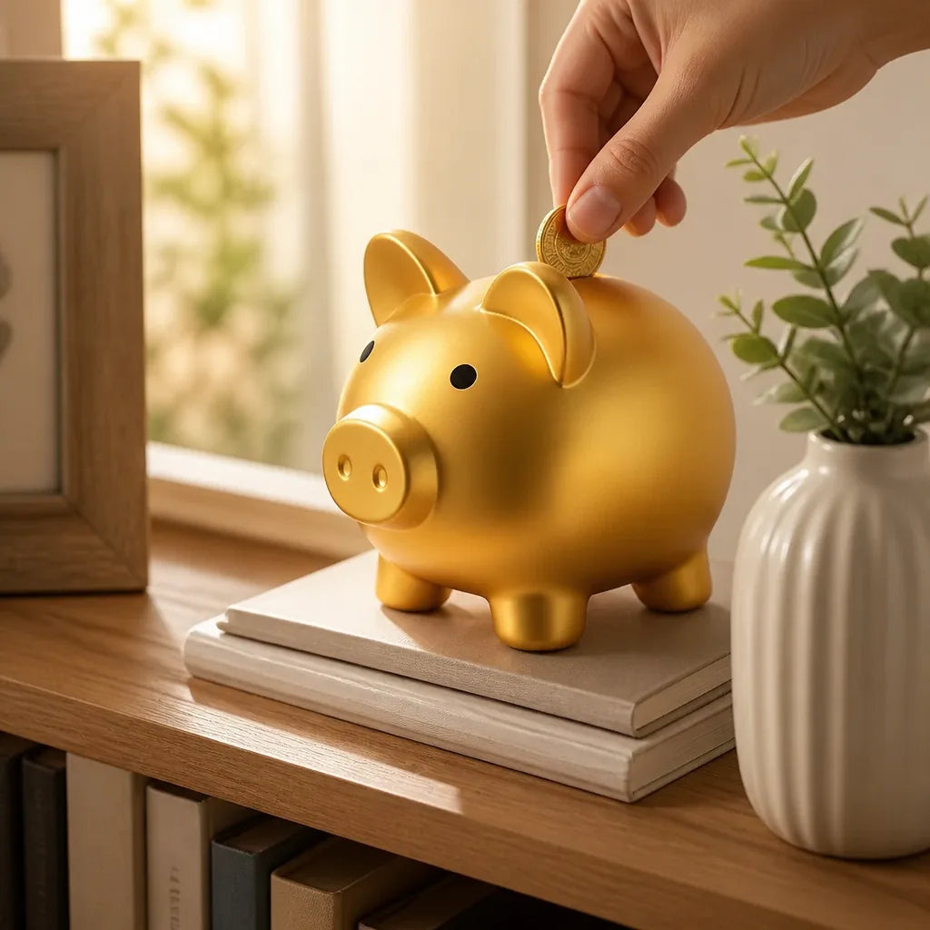 Tirelire Cochon Doré