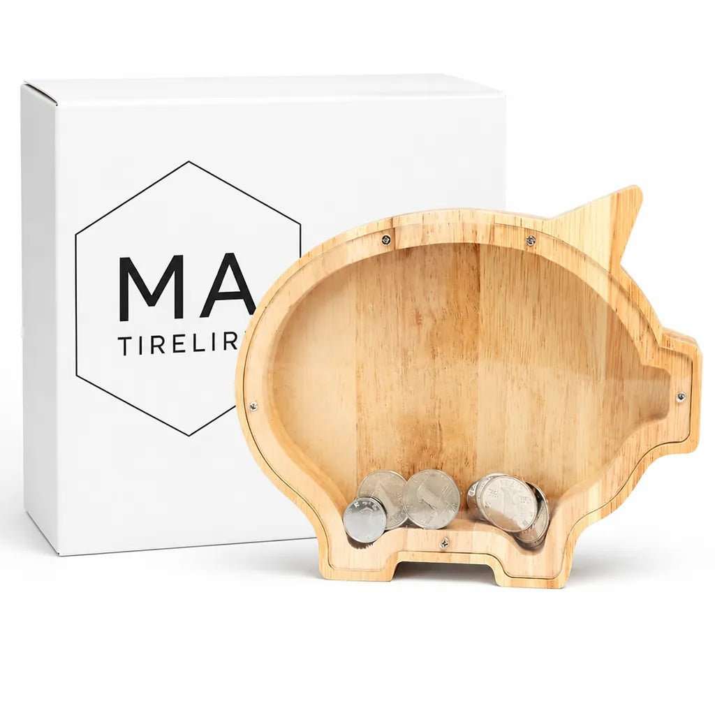 Tirelire Cochon En Bois