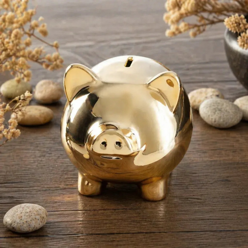 Tirelire Cochon En Or