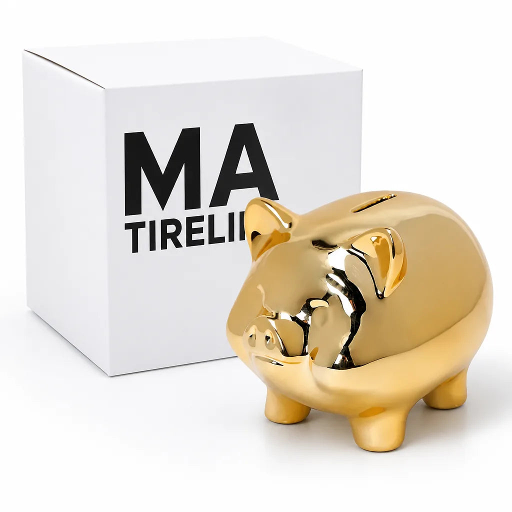Tirelire Cochon En Or
