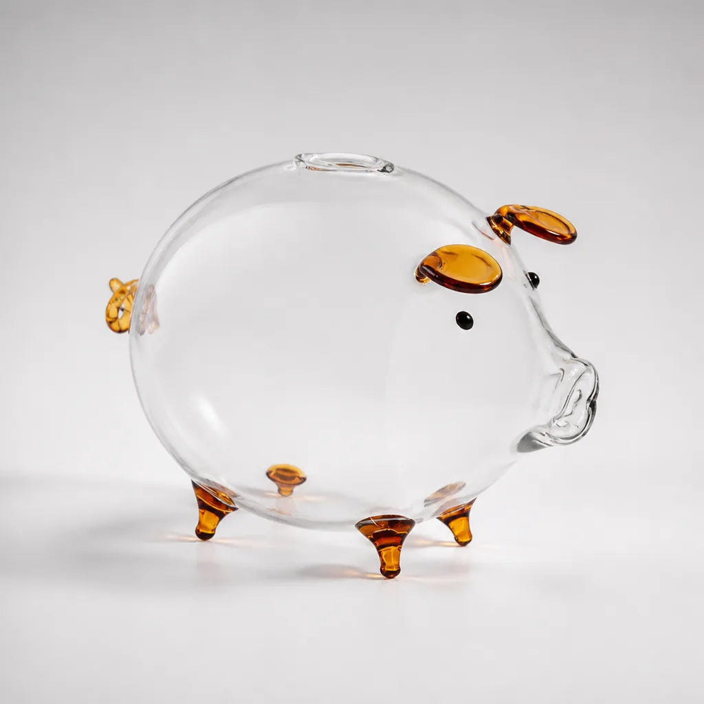 Tirelire Cochon En Verre