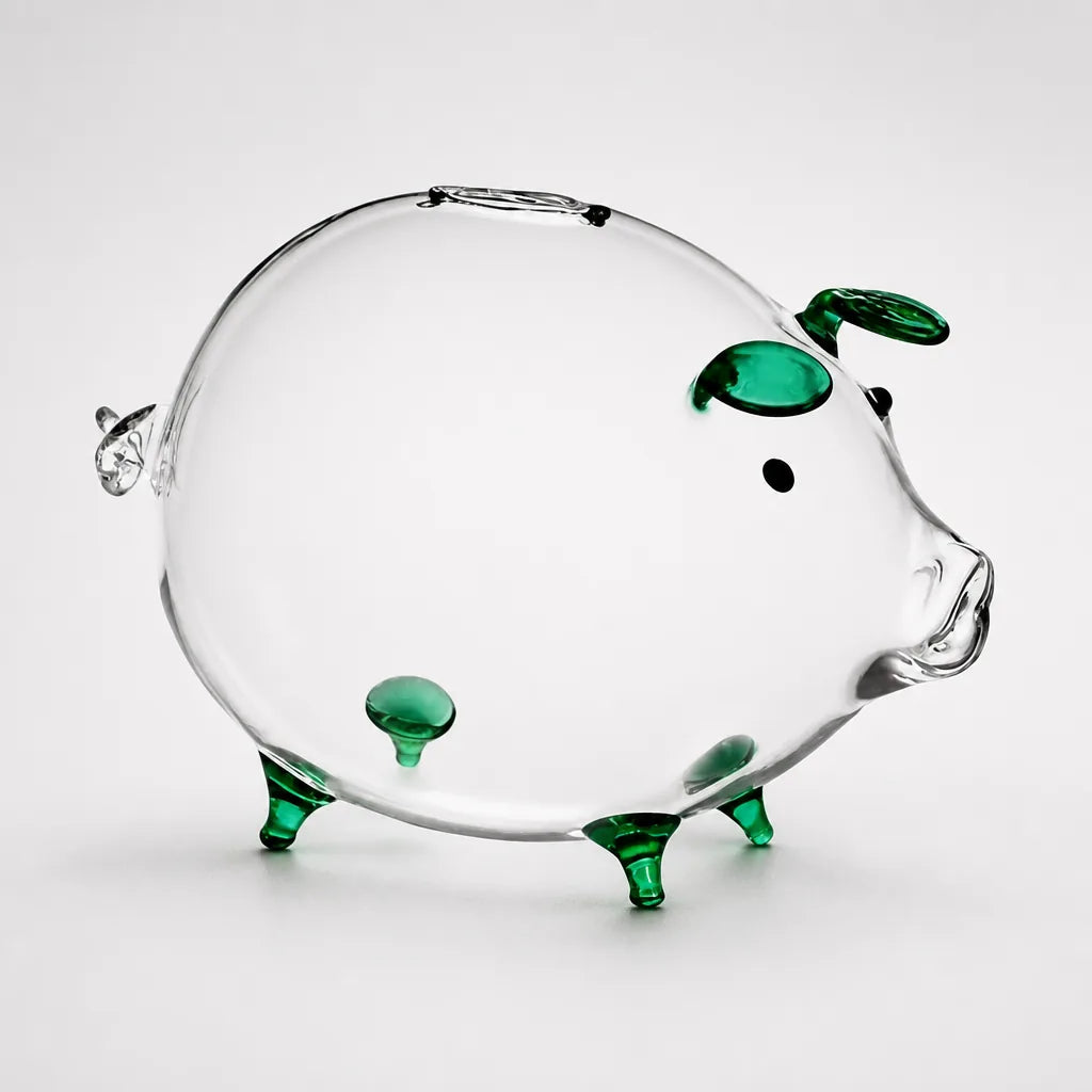Tirelire Cochon En Verre