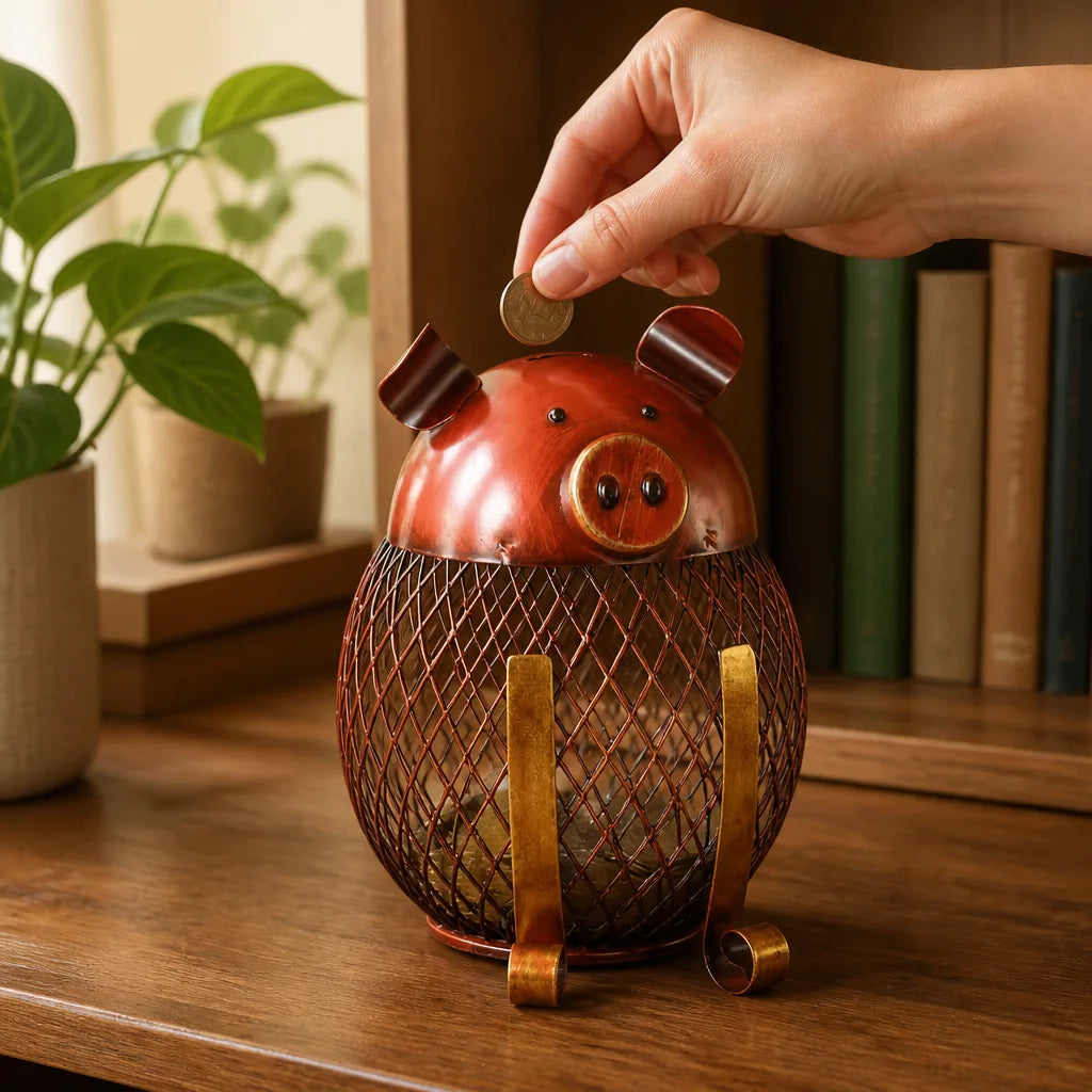 Tirelire Cochon Métal