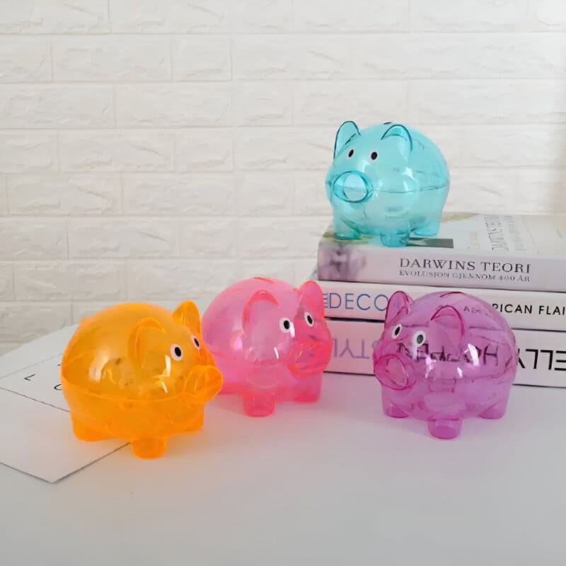 Tirelire Cochon Transparente