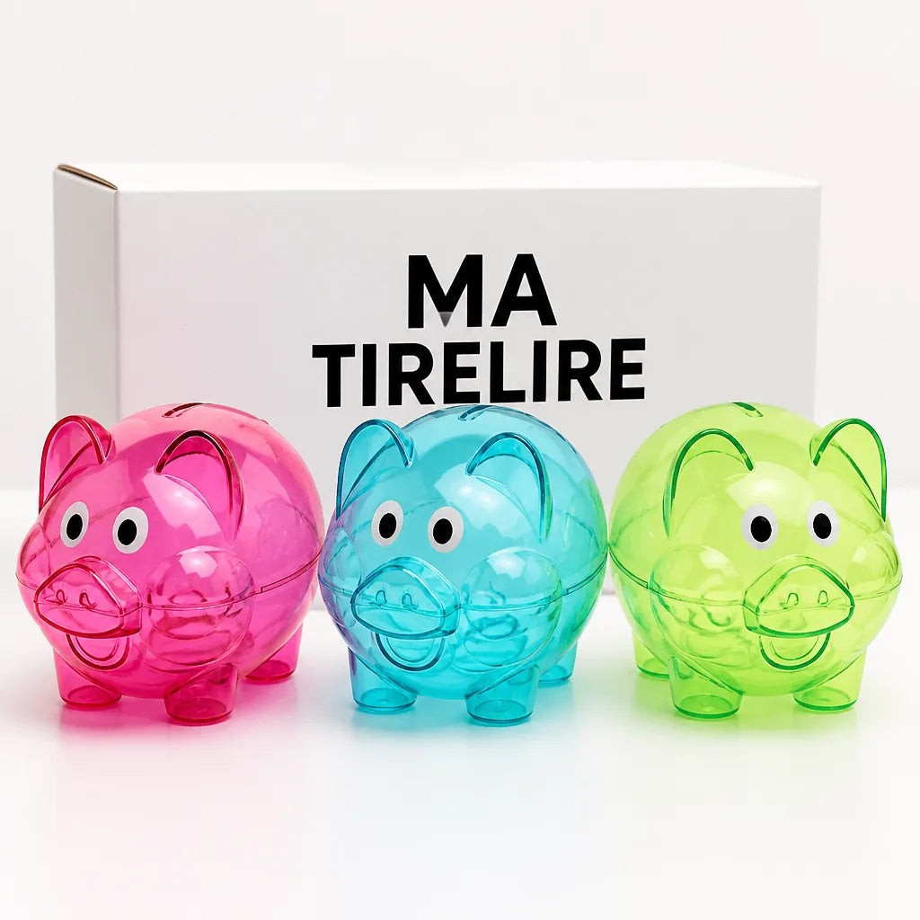 Tirelire Cochon Transparente