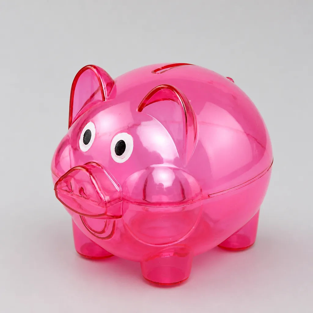 Tirelire Cochon Transparente