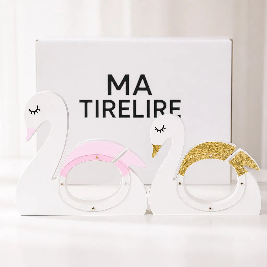 Tirelire Cygne Transparente