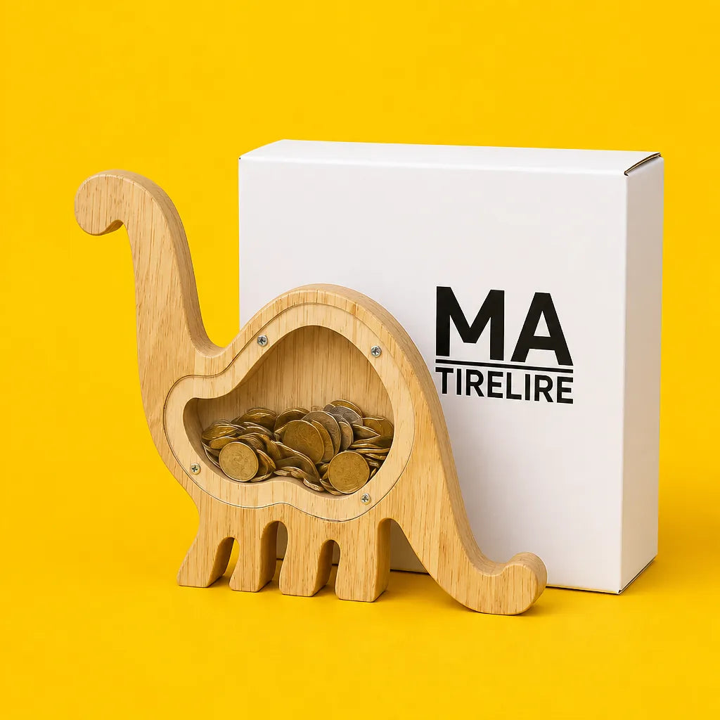 Tirelire Dinosaure Bois