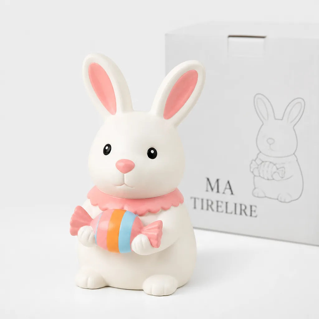 Tirelire Lapin Bois