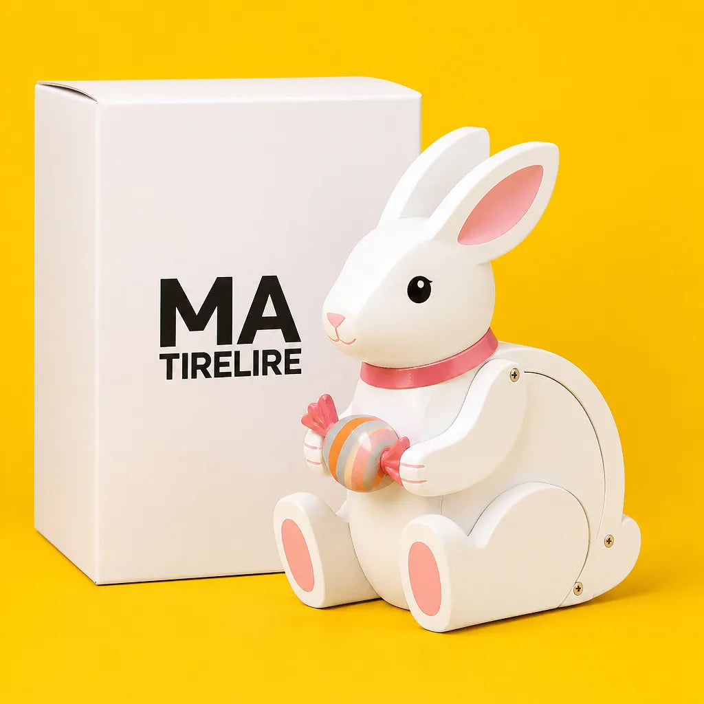 Tirelire Lapin Bois
