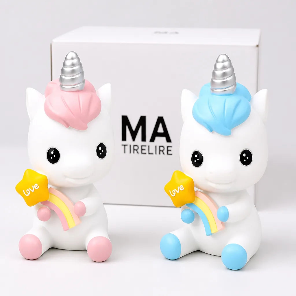 Tirelire Licorne Blanche