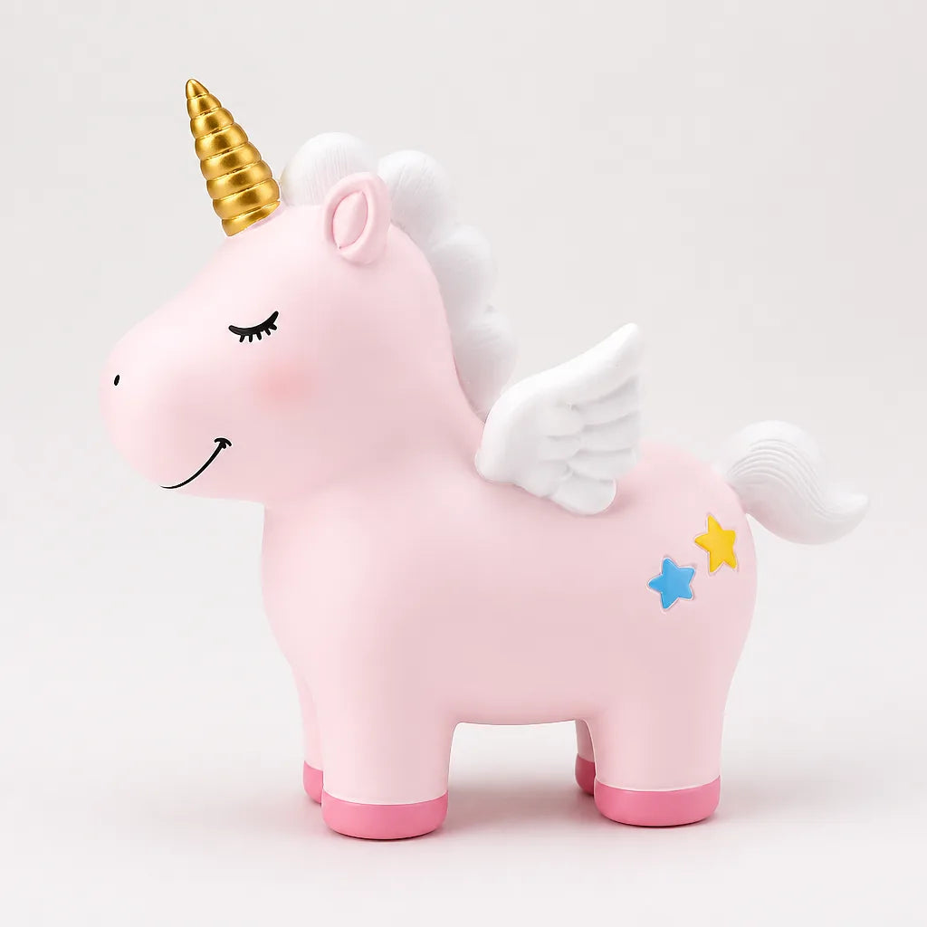 Tirelire Licorne Bleu