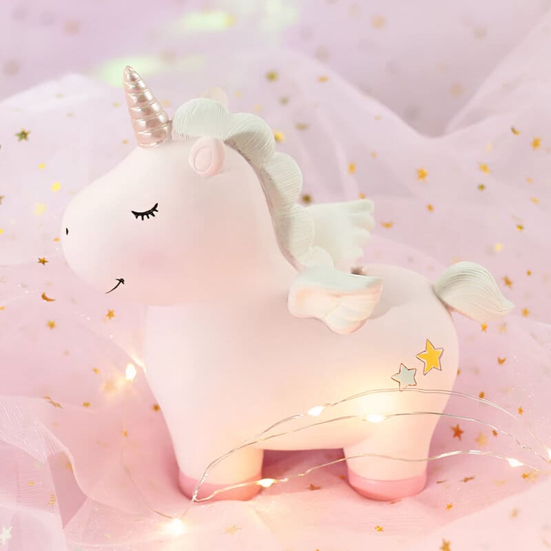 Tirelire Licorne Bleu