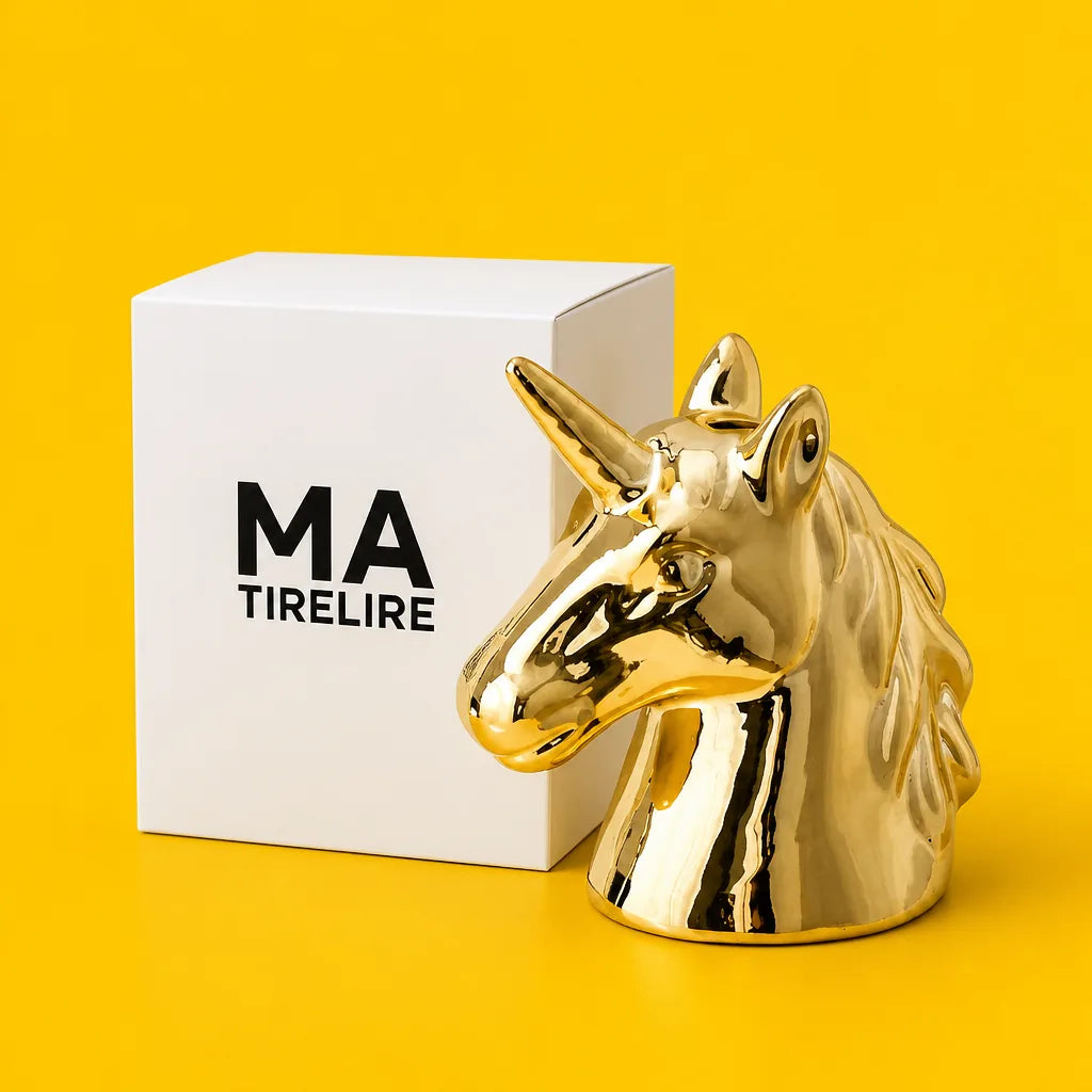 Tirelire Licorne Dorée