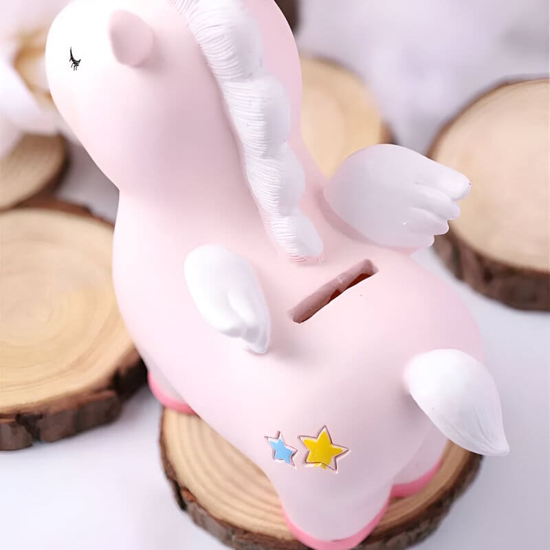 Tirelire Licorne Rose