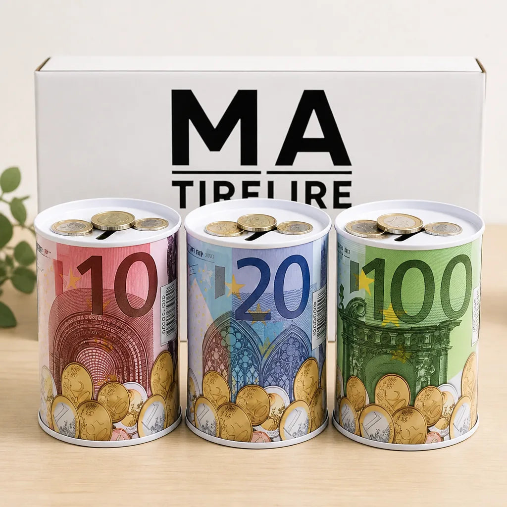 Tirelire Métal Euros