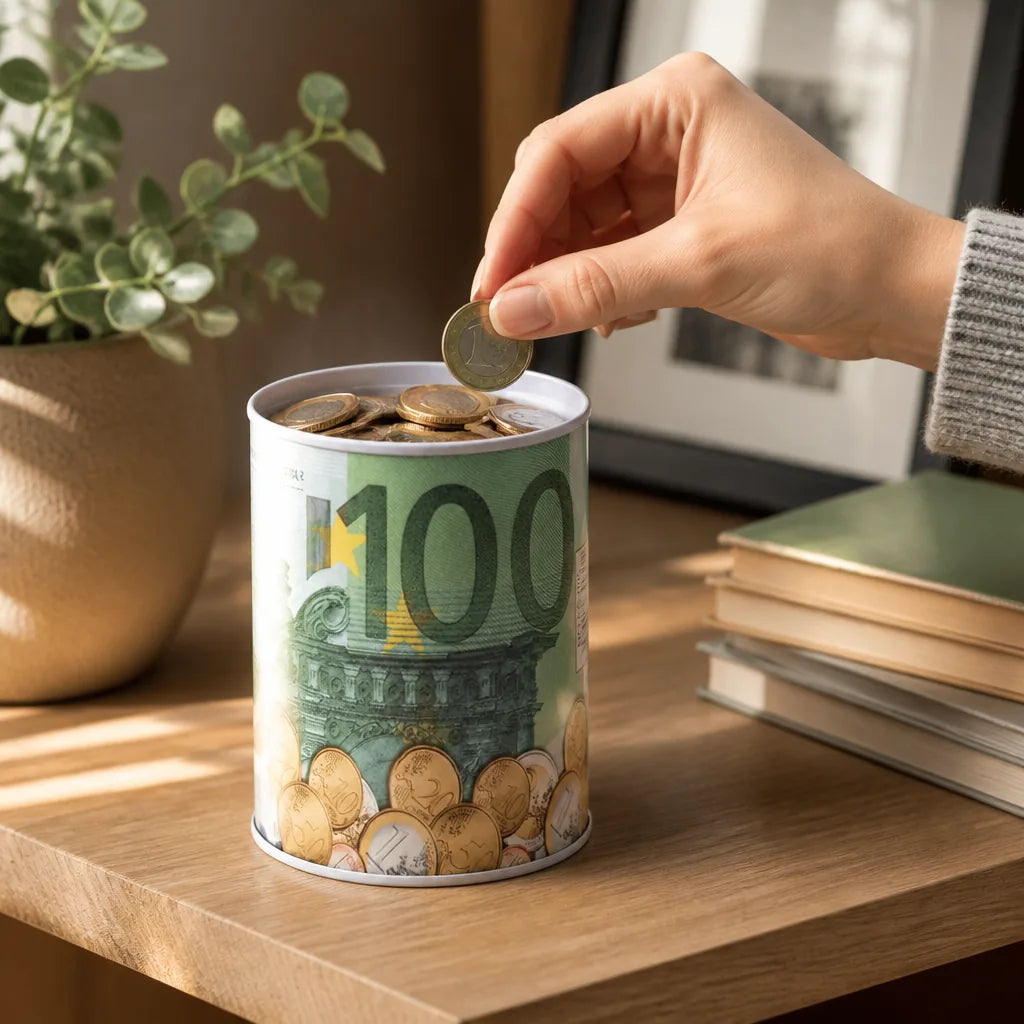Tirelire Métal Euros