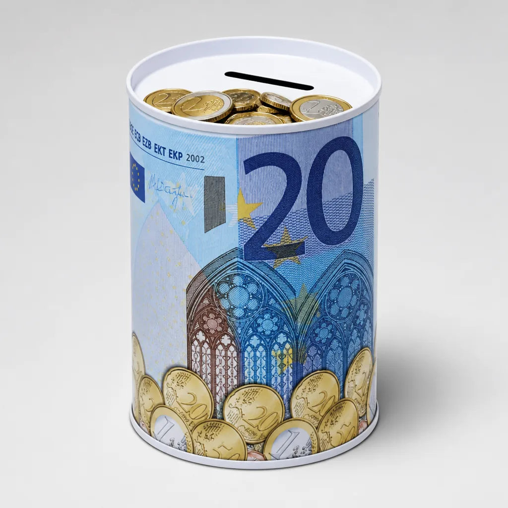 Tirelire Métal Euros