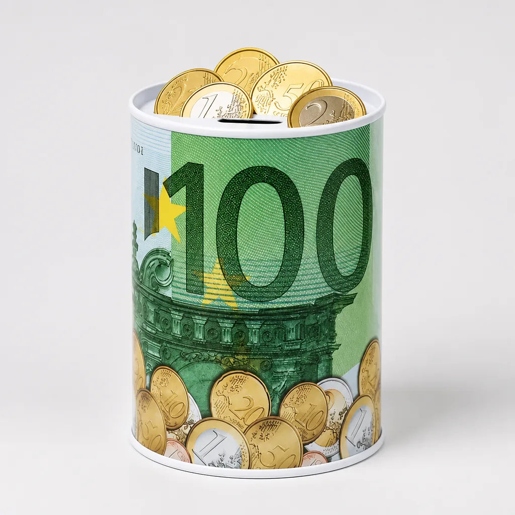 Tirelire Métal Euros