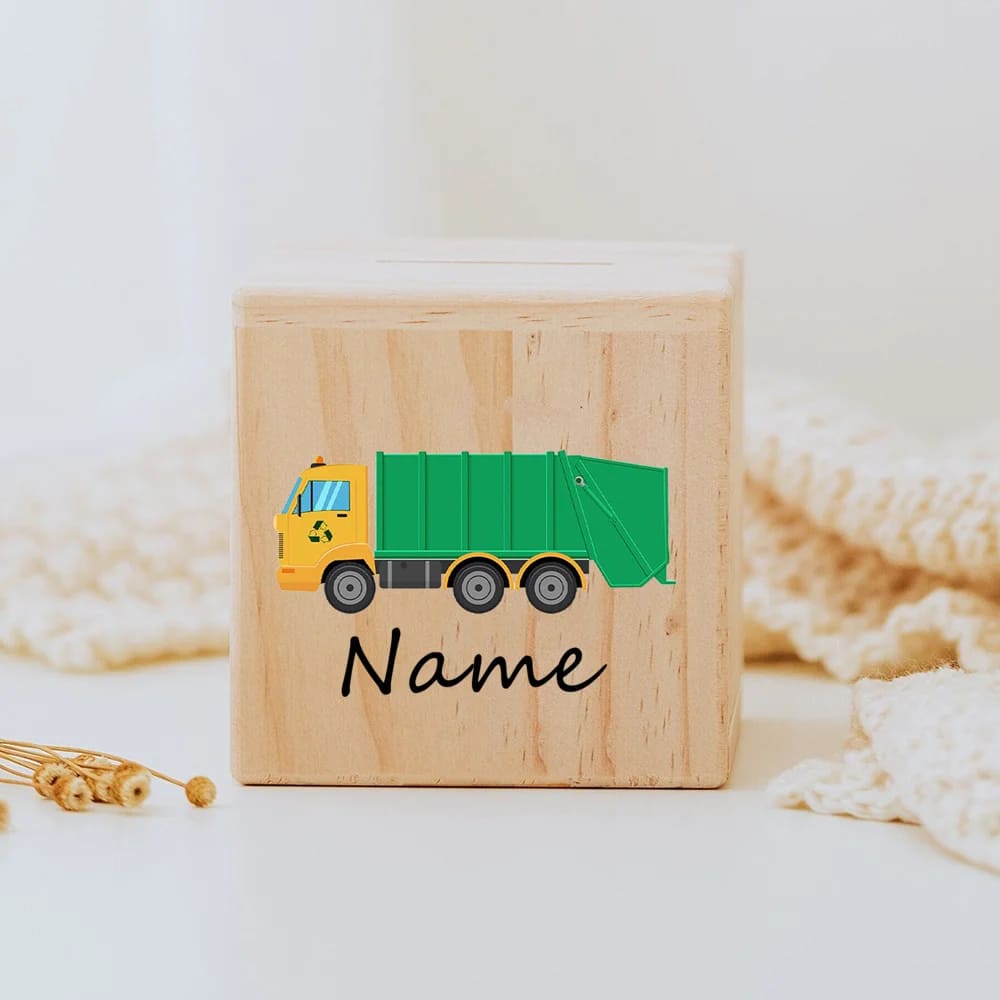 Tirelire Personnalisée Garçon En Bois