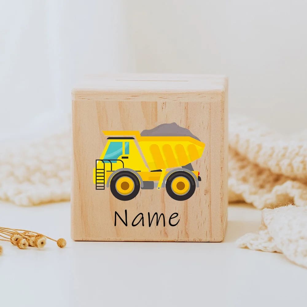 Tirelire Personnalisée Garçon En Bois