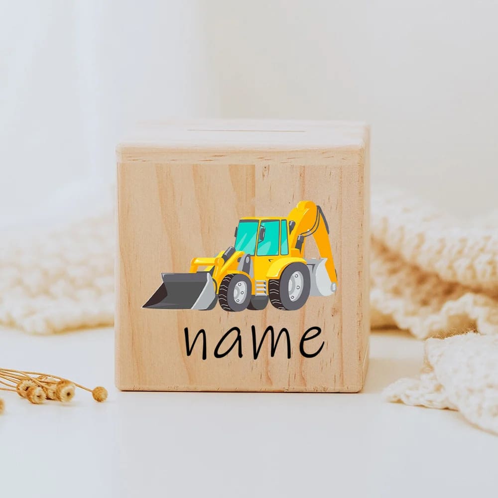 Tirelire Personnalisée Garçon En Bois