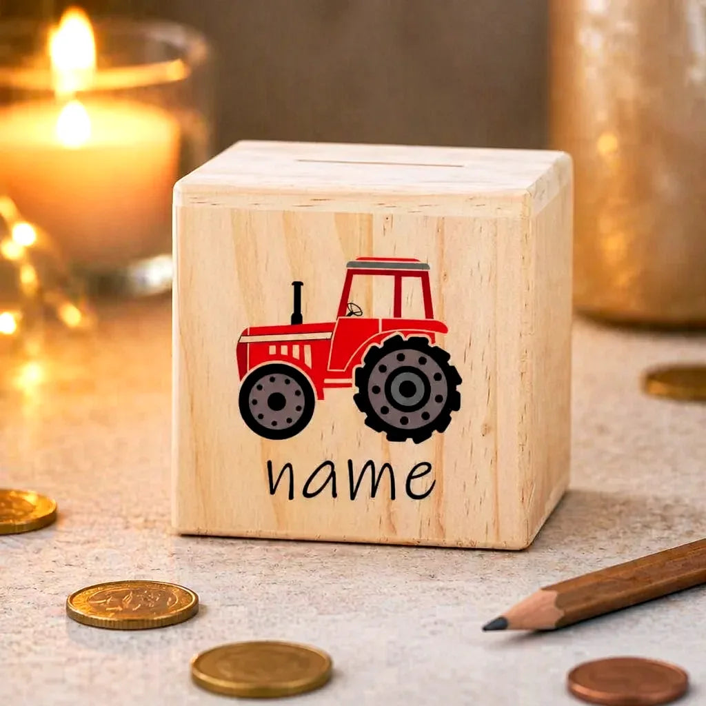 Tirelire Personnalisée Garçon En Bois