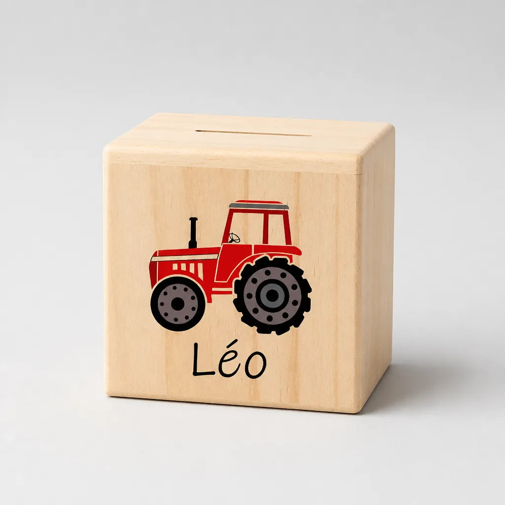 Tirelire Personnalisée Garçon En Bois