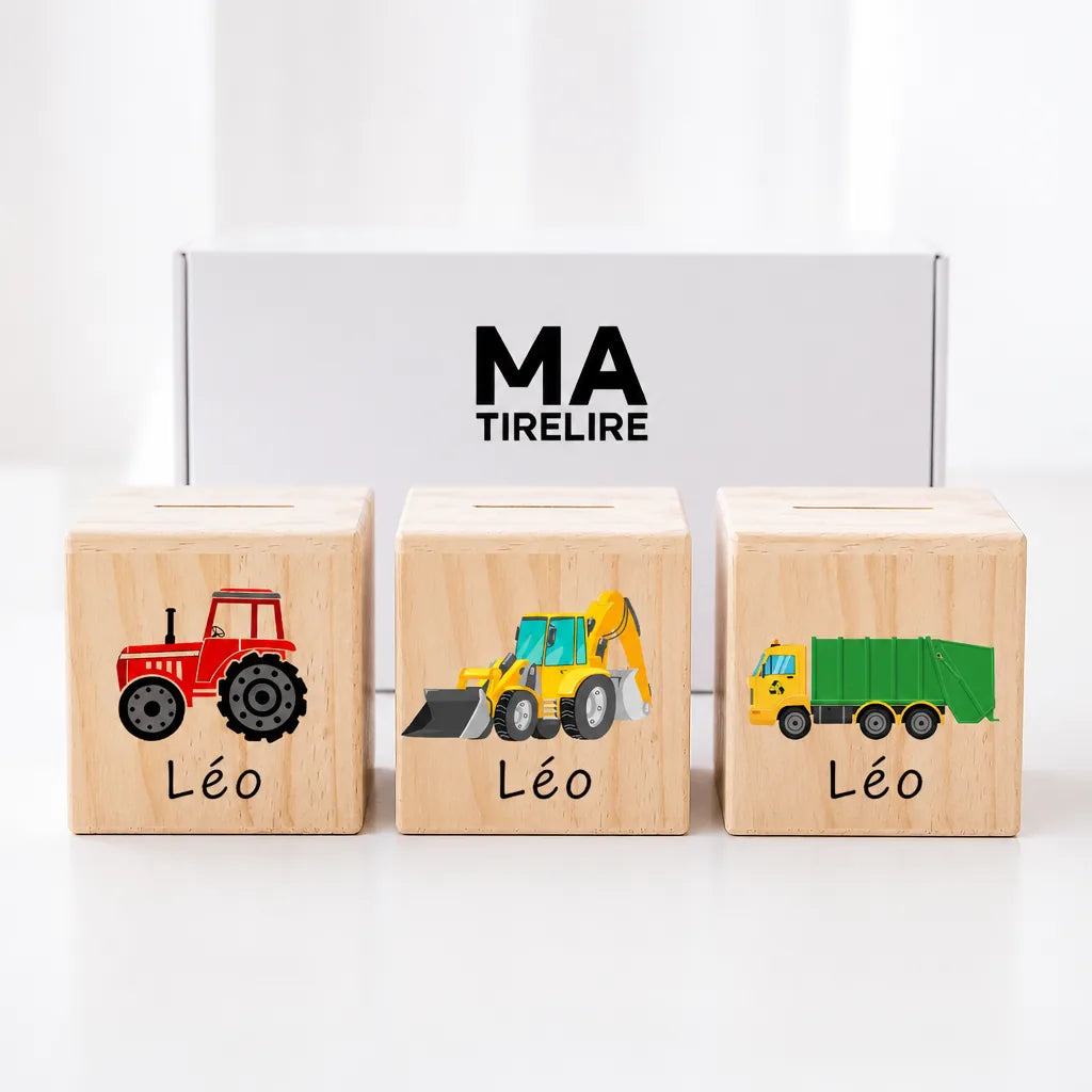 Tirelire Personnalisée Garçon En Bois
