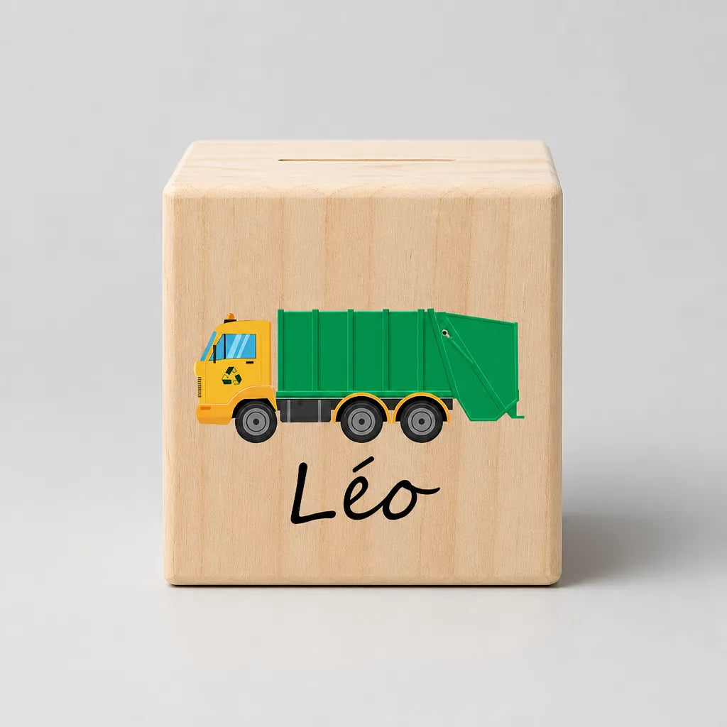Tirelire Personnalisée Garçon En Bois